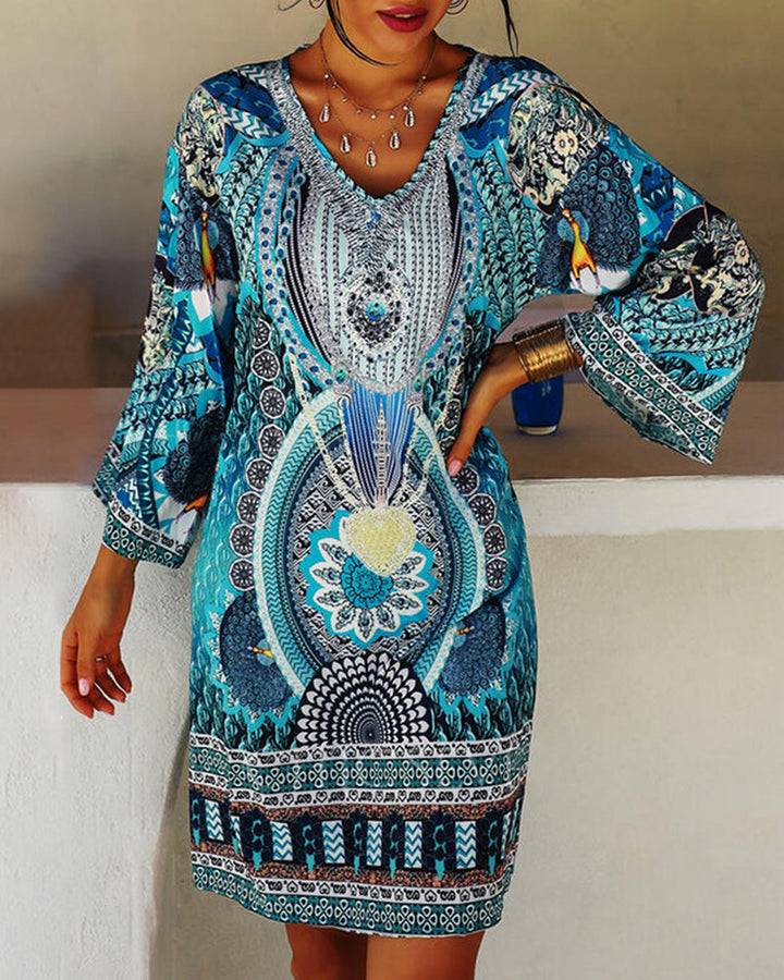 Emelia - Abito Stampato Bohemien Vibrante