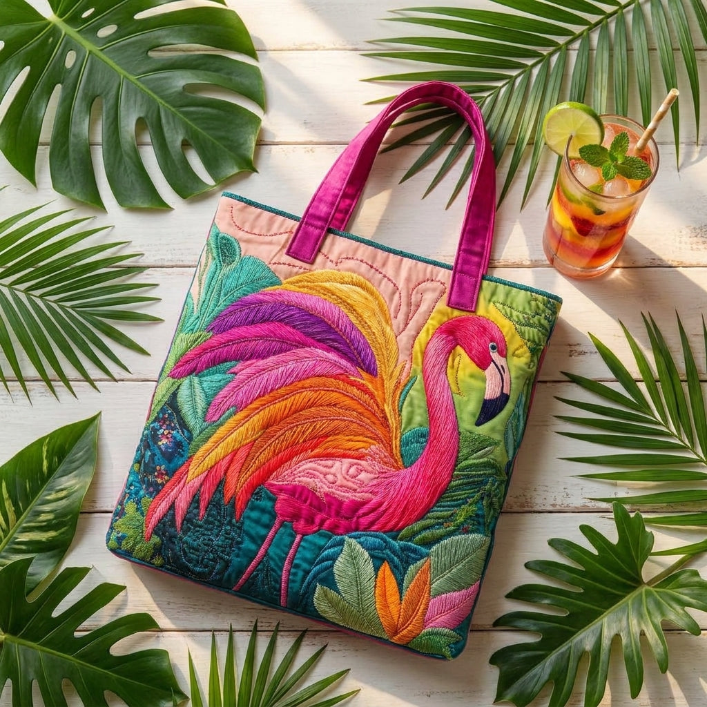 Håndlaget Veske – Regnbueflamingo