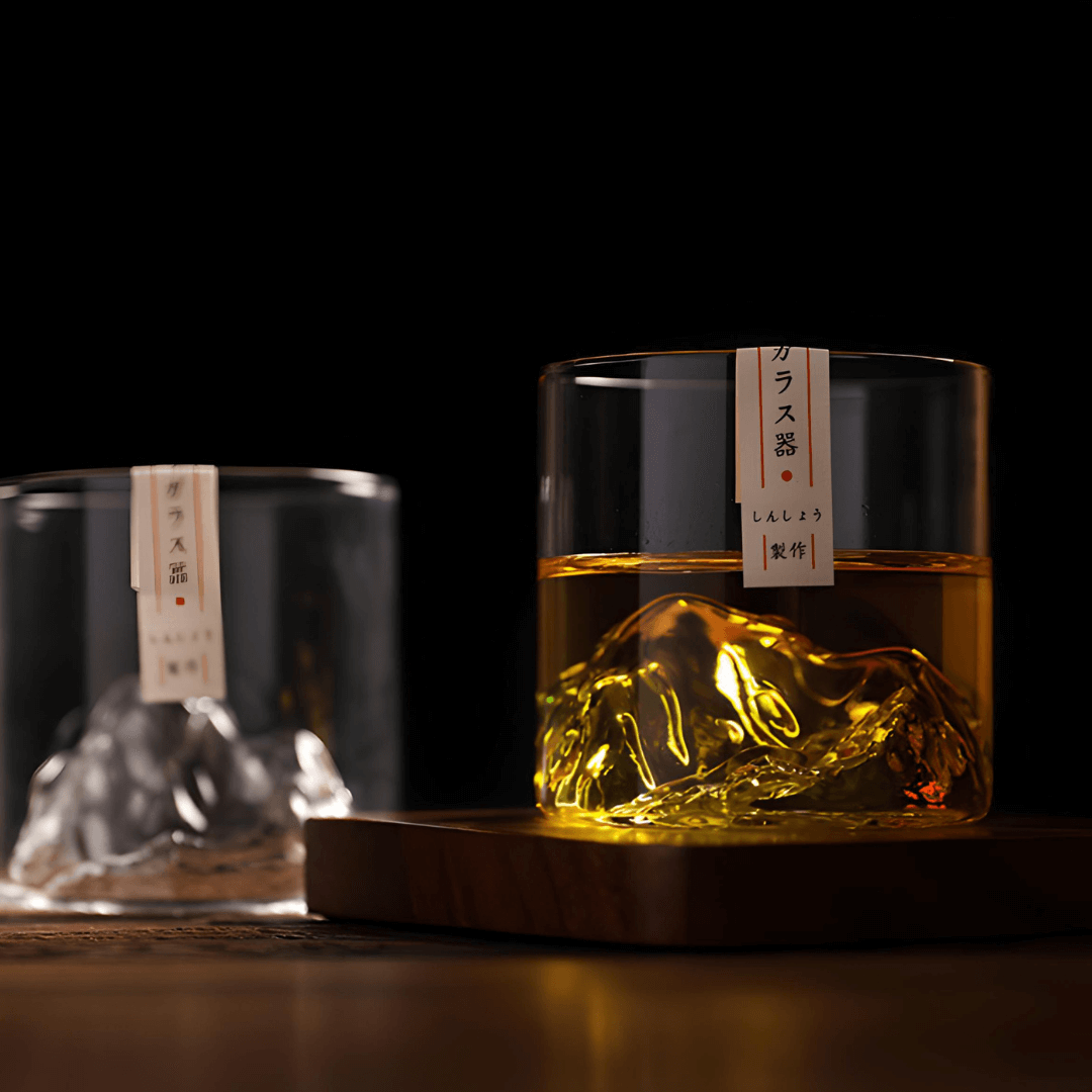 Whiskyglass i Krystall – Mount Fuji