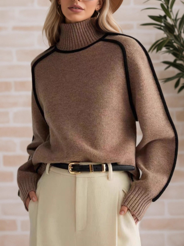 Donna | Maglione Elegante con Collo Alto