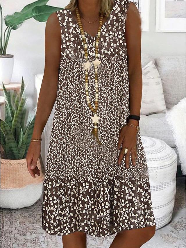AYLA | ABITO SENZA MANICHE CON COLLO A V