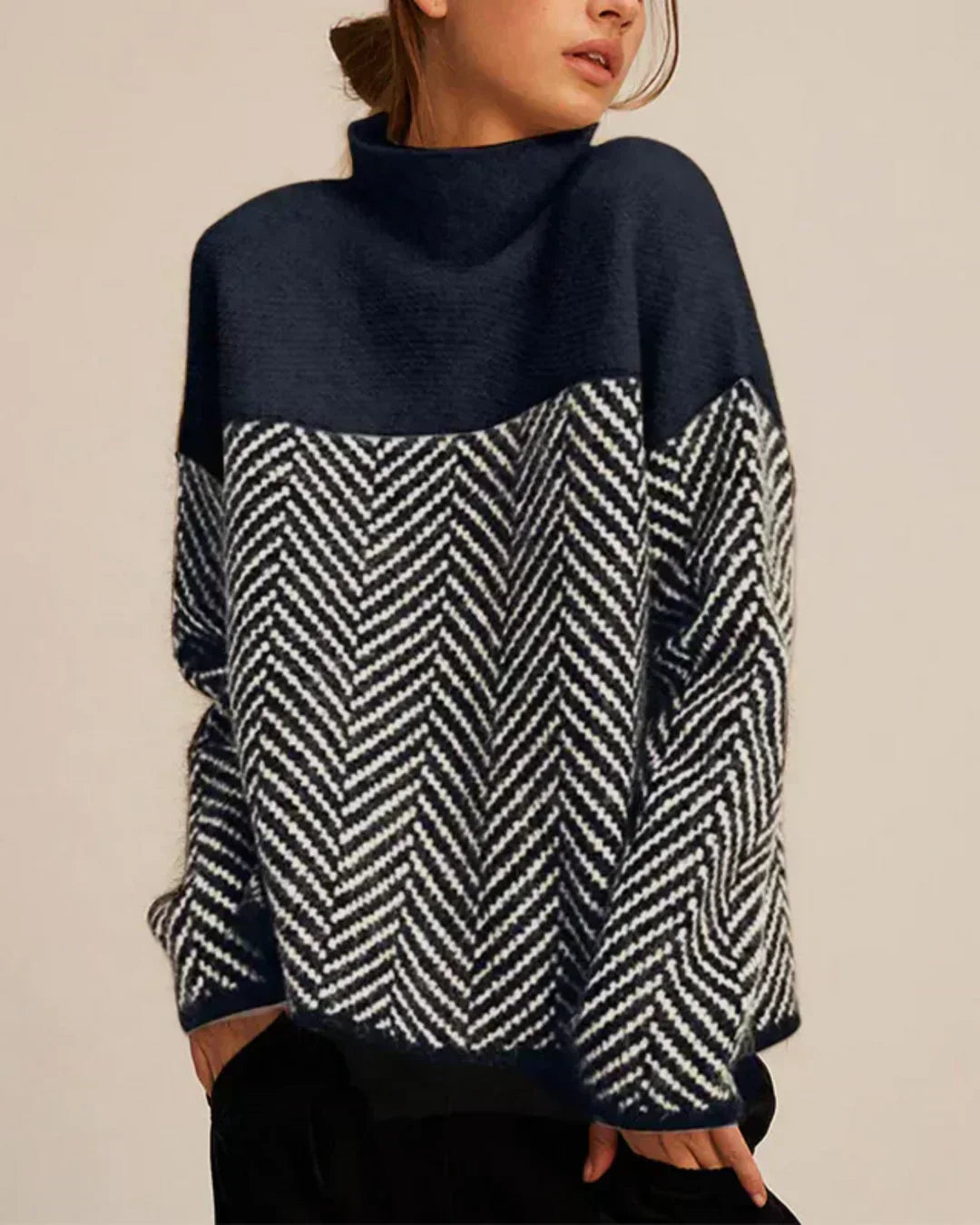 Norah | Maglione in Cotone con Collo Alto