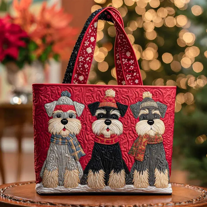 Håndlaget Veske – Schnauzer-trio