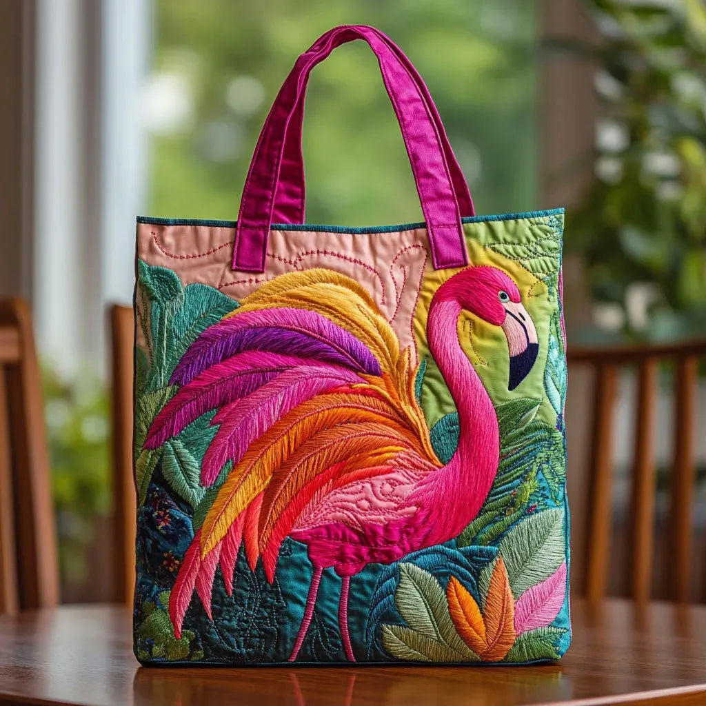 Håndlaget Veske – Regnbueflamingo