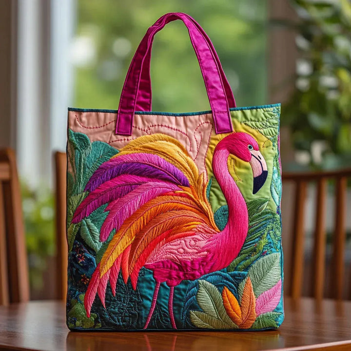 Håndlaget Veske – Regnbueflamingo