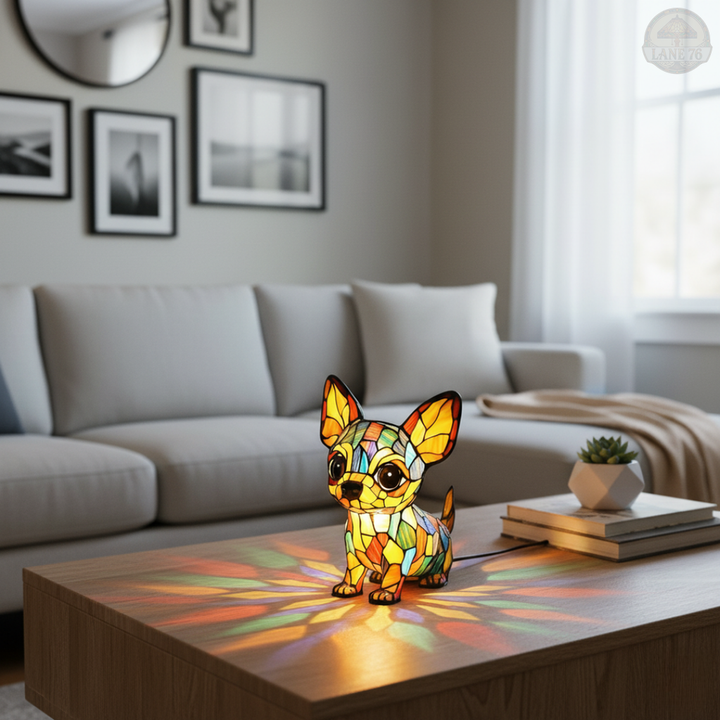 Håndlaget Lampe – Fortryllende Chihuahua-anheng
