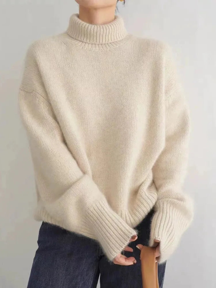 Amaya | Maglione Collo Alto in Cashmere Lussuoso
