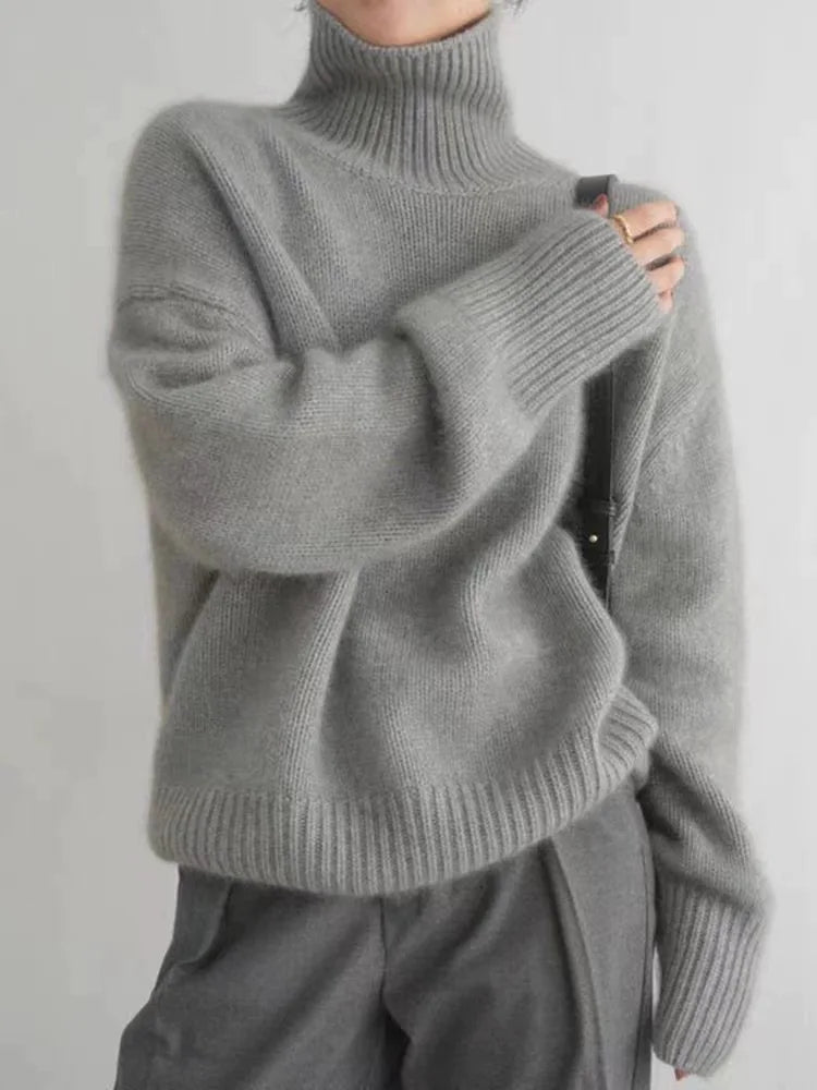 Amaya | Maglione Collo Alto in Cashmere Lussuoso