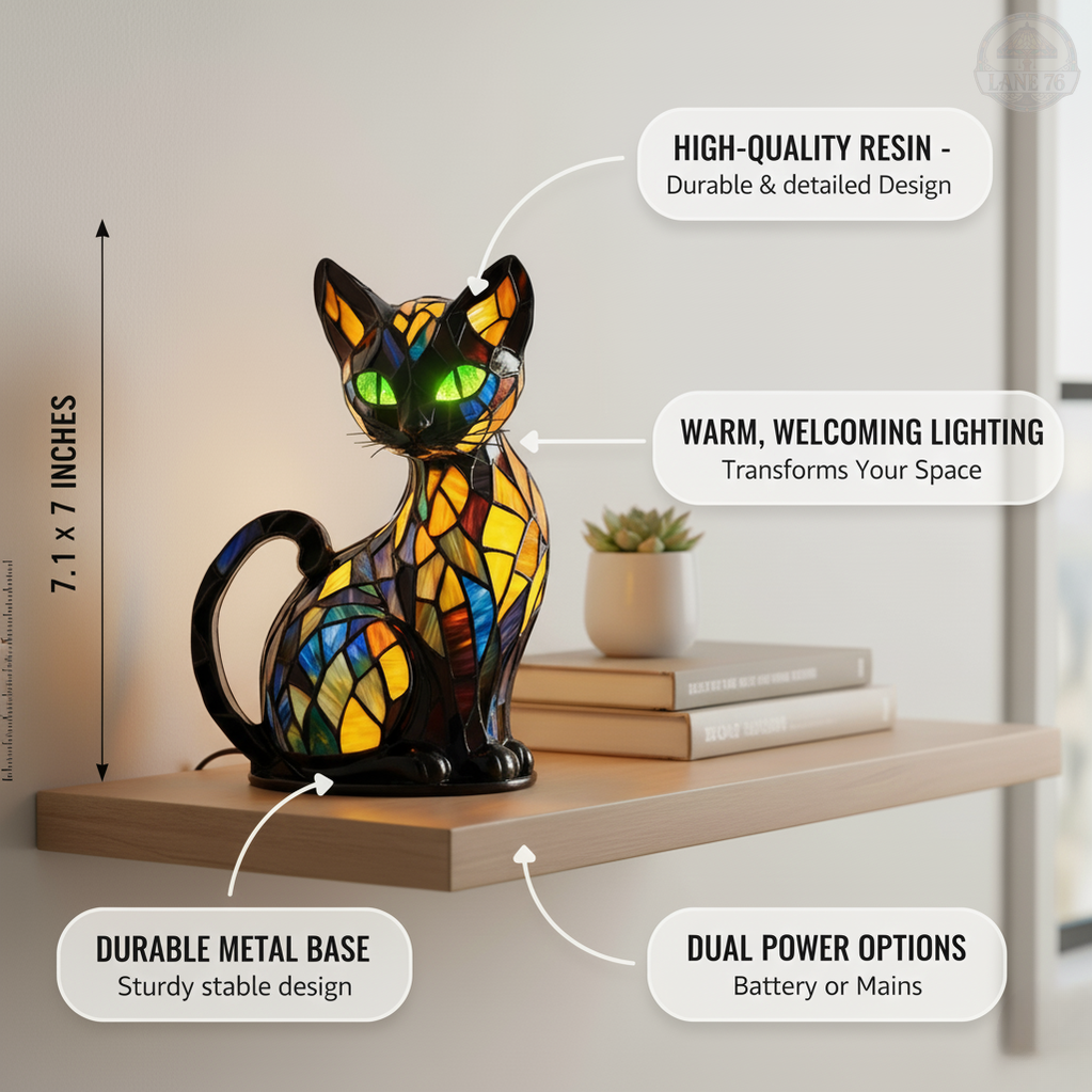 Håndlaget Lampe – Elegant Kattedyr