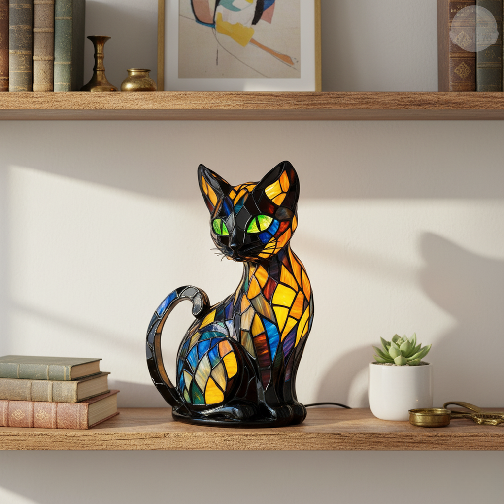 Håndlaget Lampe – Elegant Kattedyr