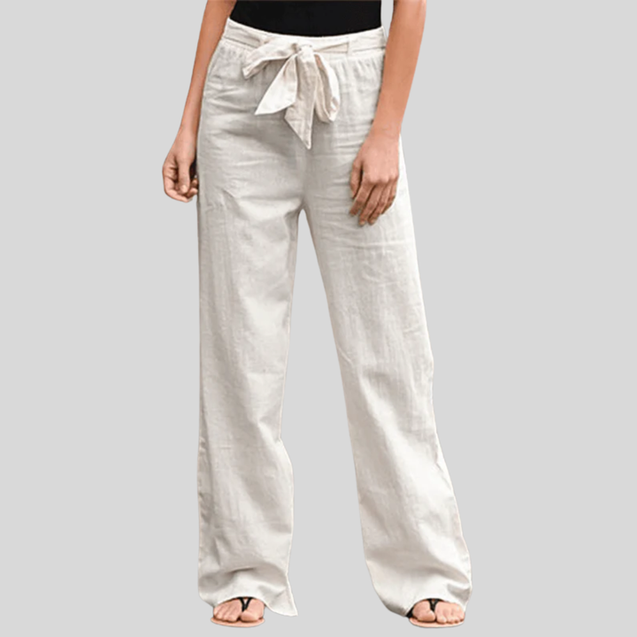 Joleen - Pantaloni Relax Donna Con Cordonetto E Vita Elastica
