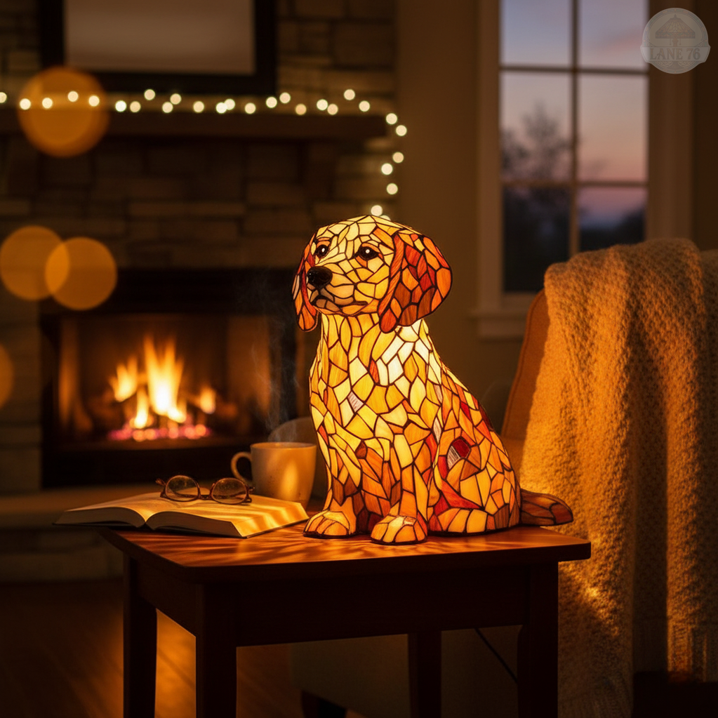 Håndlaget Lampe – Lily Åndelig Golden Retriever-figur