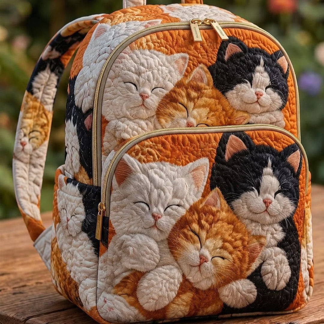 Astrid & Magnus Handverk Quiltet Ryggsekk – Bunt med Bløtte Kattunger
