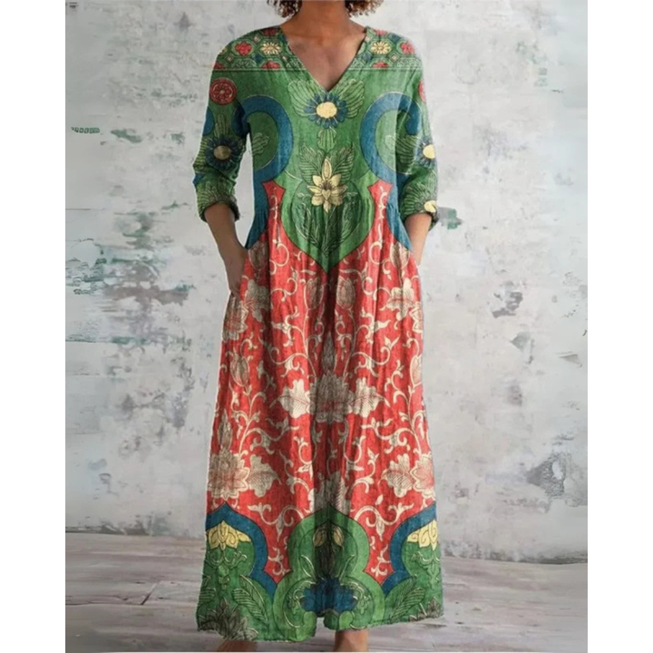 ELEANOR | ABITO MAXI FLORALE VINTAGE