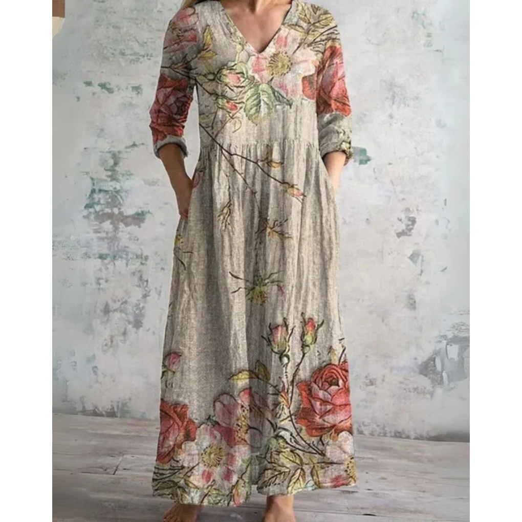 ELEANOR | ABITO MAXI FLORALE VINTAGE