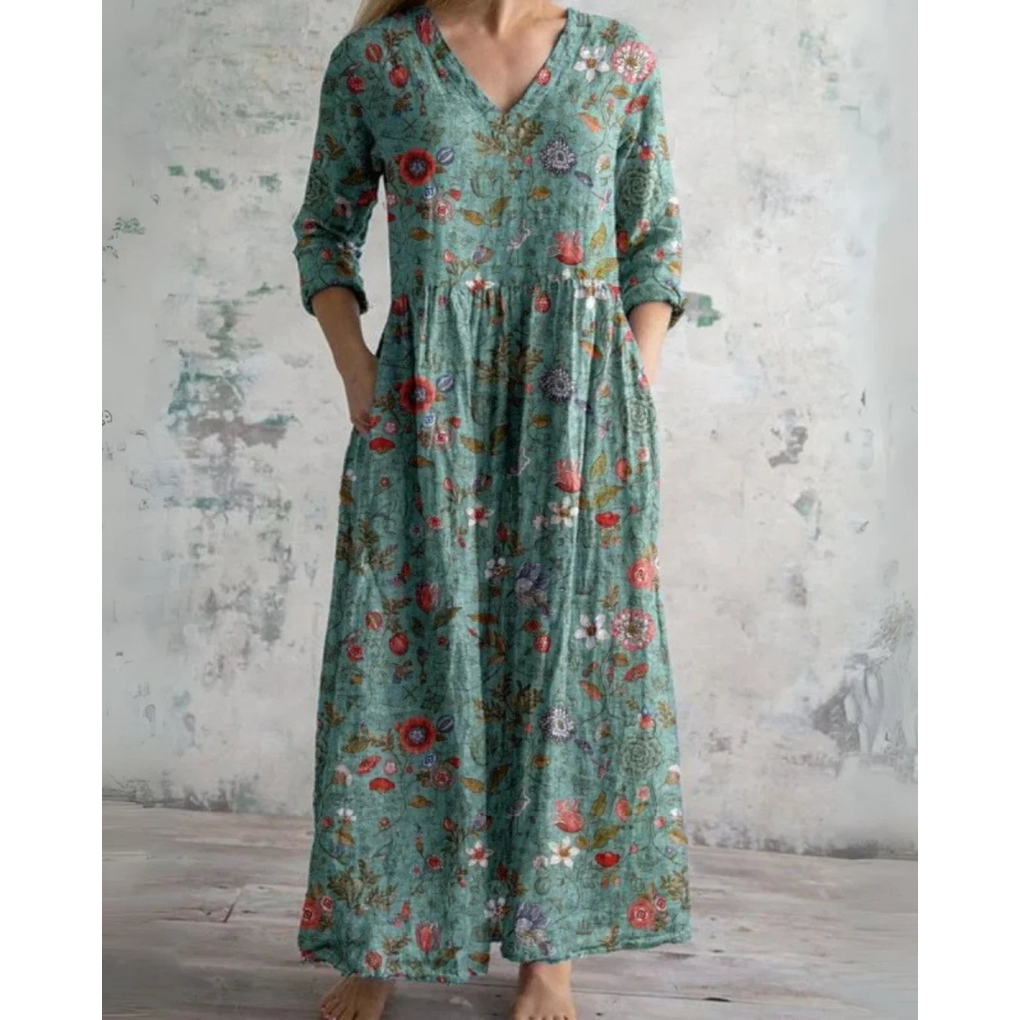 ELEANOR | ABITO MAXI FLORALE VINTAGE