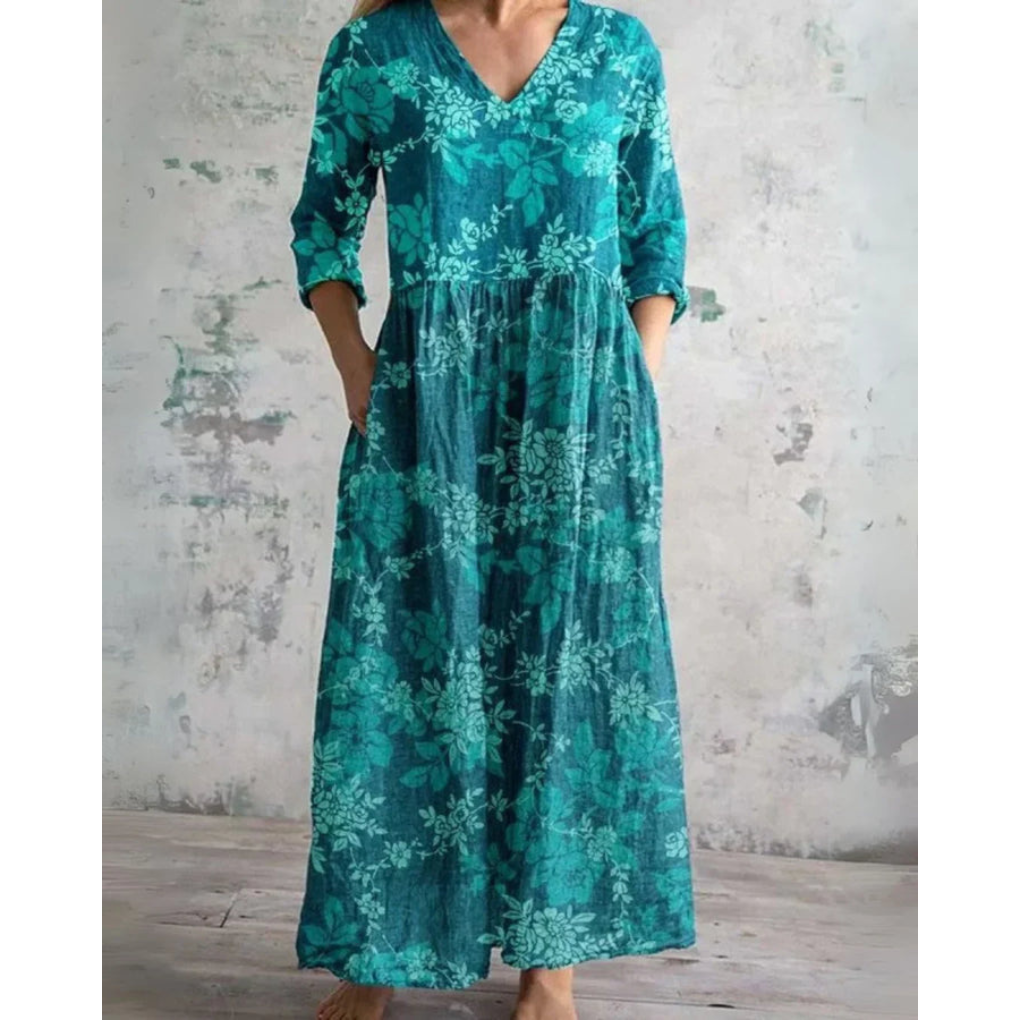 ELEANOR | ABITO MAXI FLORALE VINTAGE