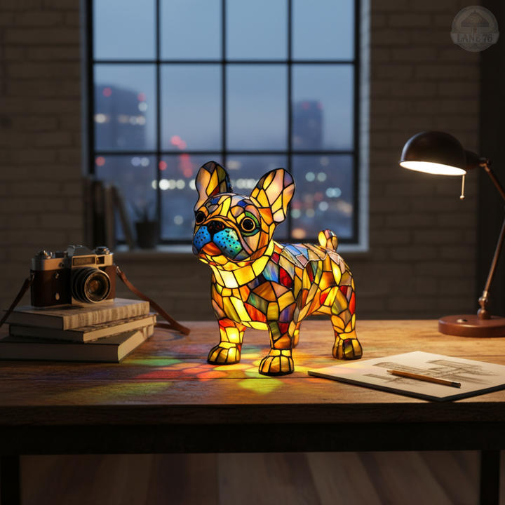 Håndlaget Lampe – Strålende Fransk Bulldog