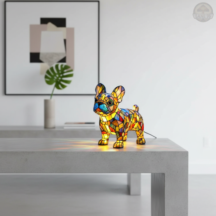 Håndlaget Lampe – Strålende Fransk Bulldog