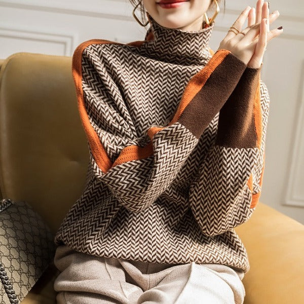 Eleanor | Collo Alto Herringbone Luxe