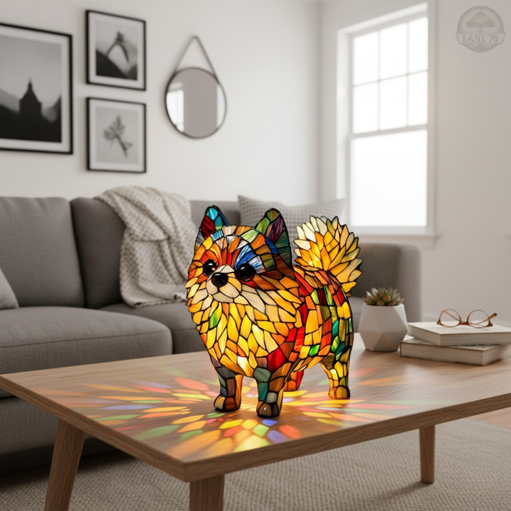 Håndlaget Lampe – Livlig Pomeranian