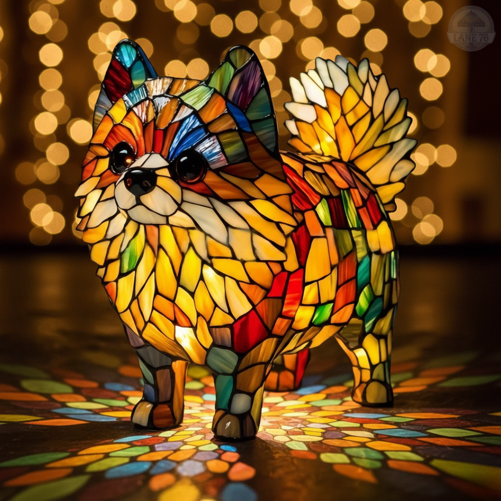 Håndlaget Lampe – Livlig Pomeranian