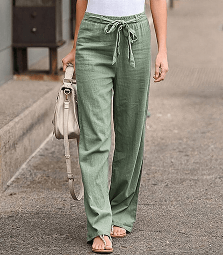 Joleen - Pantaloni Relax Donna Con Cordonetto E Vita Elastica