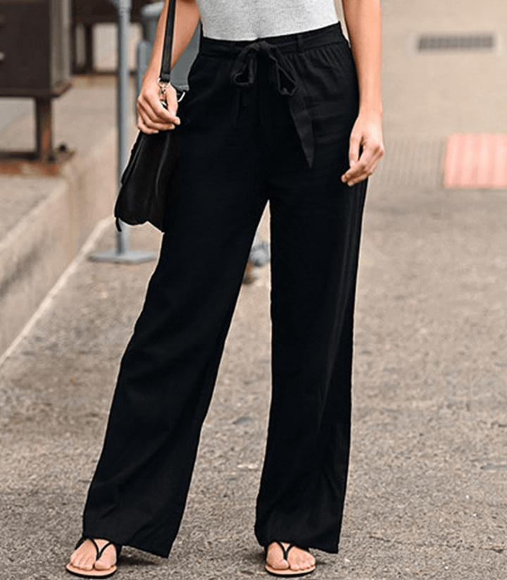 Joleen - Pantaloni Relax Donna Con Cordonetto E Vita Elastica
