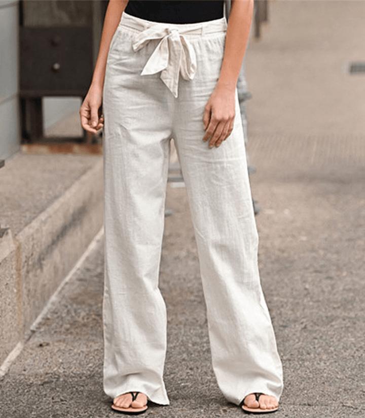 Joleen - Pantaloni Relax Donna Con Cordonetto E Vita Elastica
