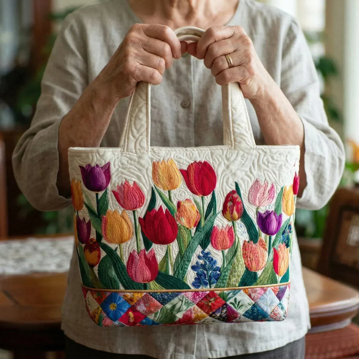 Håndlaget Veske – Tulipanhage