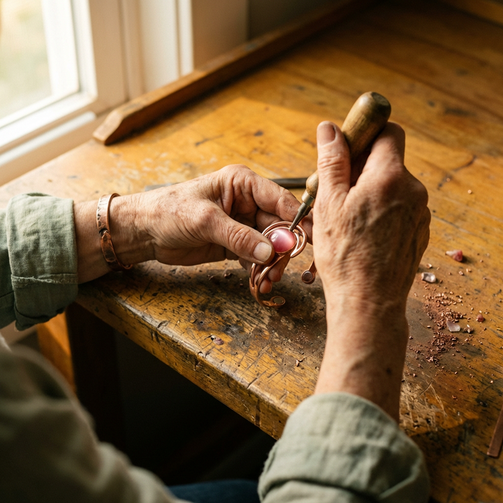 Astrid & Magnus Handverk Armbånd – Rosa Kule