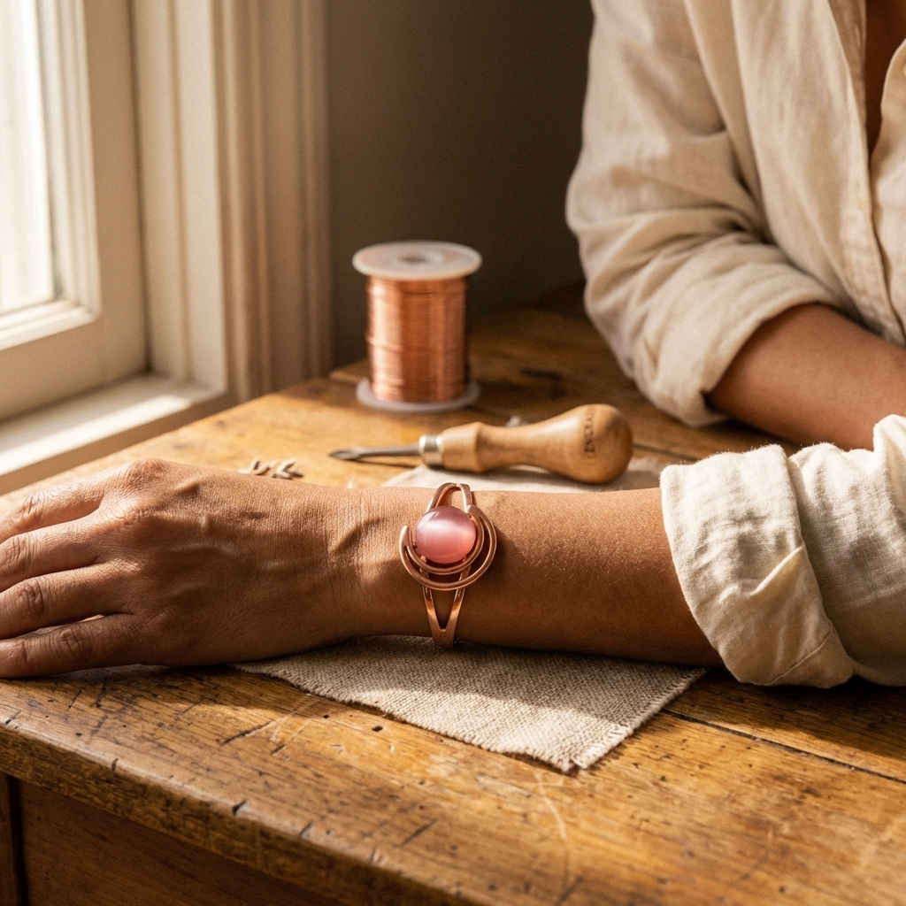 Astrid & Magnus Handverk Armbånd – Rosa Kule