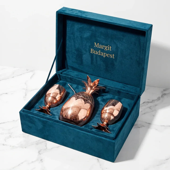Astrid & Magnus Handverk Hamret Kobber Ananas Begersett