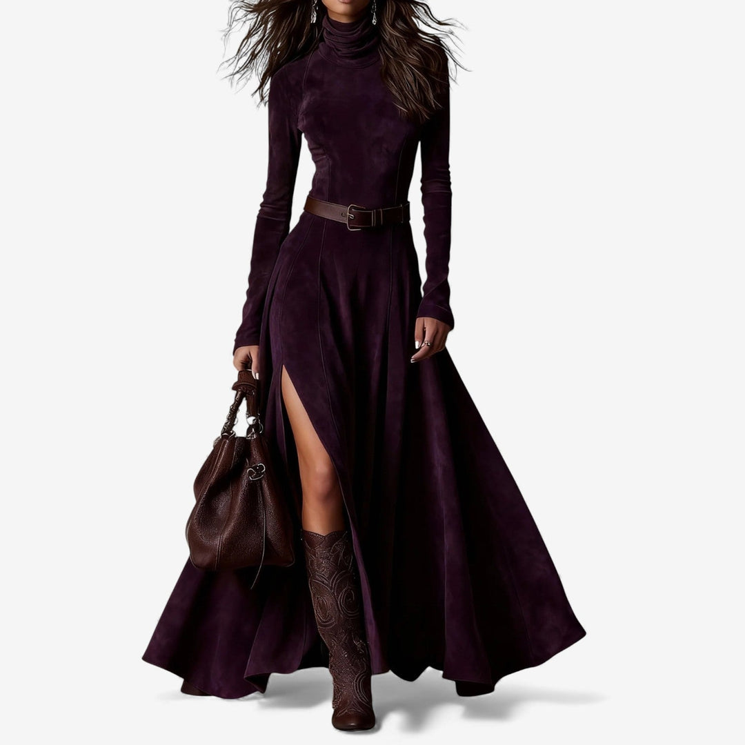 Élodie | Abito lungo elegante con cintura inclusa