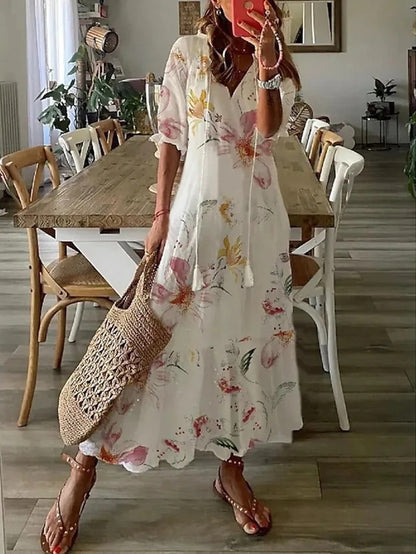 Michaela - Abito Boho con Copertura per la Pancia