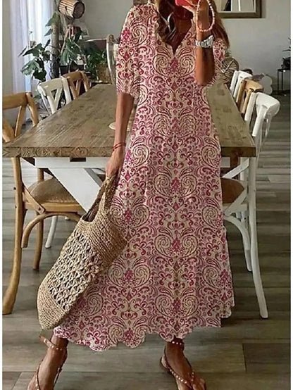 LUNA | ABITO MIDI IN STILE BOHO SENZA SFORZO