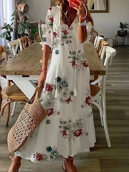 LUNA | ABITO MIDI IN STILE BOHO SENZA SFORZO